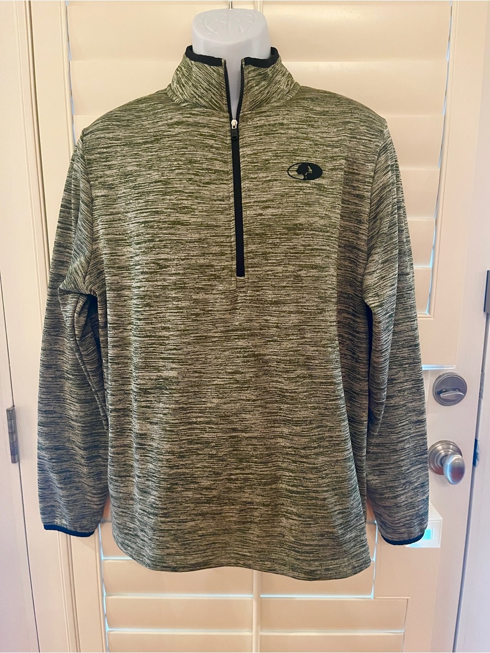 Mossy Oak Green Heather Quarter-Zip Pullover
